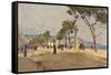 Promenade Des Anglais, Nice-Fausto Zonaro-Framed Stretched Canvas