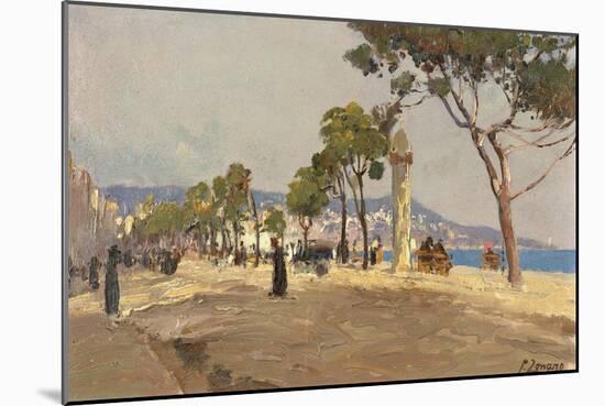 Promenade Des Anglais, Nice-Fausto Zonaro-Mounted Giclee Print