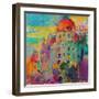 Promenade Des Anglais, Sunset, 2023 (Oil on Canvas)-Peter Graham-Framed Giclee Print