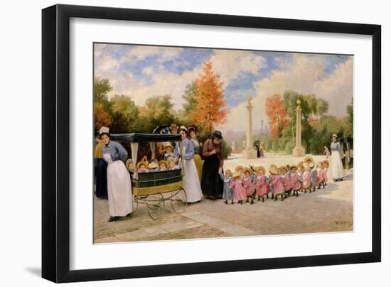 Promenade Des Enfants-Timoleon Marie Lobrichon-Framed Giclee Print