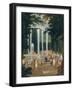 Promenade du Grand Dauphin et de Louis XIV dans les jardins de Versailles-null-Framed Giclee Print