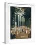 Promenade du Grand Dauphin et de Louis XIV dans les jardins de Versailles-null-Framed Giclee Print