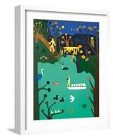 Promenade en bateau sur le Rhone, 2016-Cristina Rodriguez-Framed Giclee Print