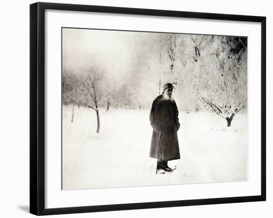 Promenade Hivernale De Leon Tolstoi (1828-1910). Photographie a L'albumine De Sophia Andreevna Tols-Sophia Andreevna Tolstaya-Framed Giclee Print
