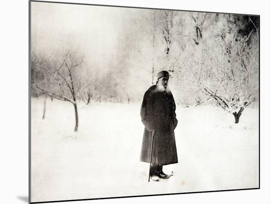 Promenade Hivernale De Leon Tolstoi (1828-1910). Photographie a L'albumine De Sophia Andreevna Tols-Sophia Andreevna Tolstaya-Mounted Giclee Print