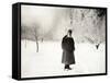 Promenade Hivernale De Leon Tolstoi (1828-1910). Photographie a L'albumine De Sophia Andreevna Tols-Sophia Andreevna Tolstaya-Framed Stretched Canvas