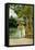 Promenade in a Garden-Silvestro Lega-Framed Stretched Canvas