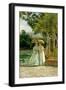 Promenade in a Garden-Silvestro Lega-Framed Giclee Print