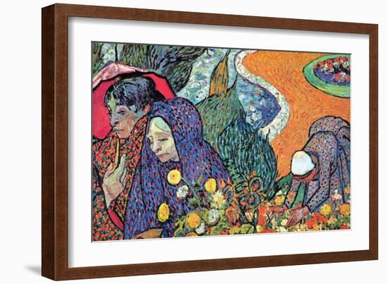 Promenade In Arles-Vincent van Gogh-Framed Art Print