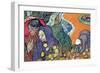 Promenade In Arles-Vincent van Gogh-Framed Art Print