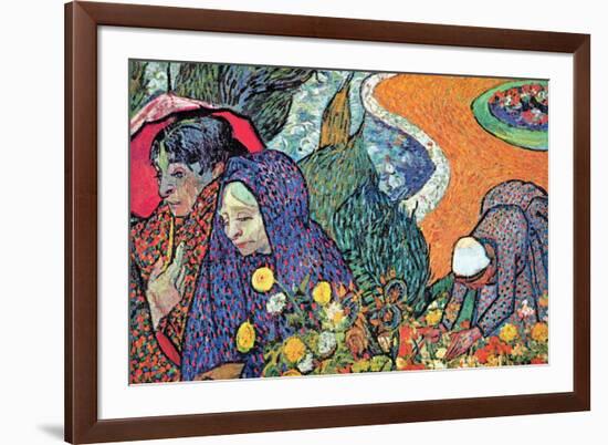 Promenade In Arles-Vincent van Gogh-Framed Art Print