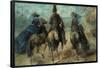 Promenade in the Bois. Dimensions: overall: 19 x 25.5 cm (7 1/2 x 10 1/16 in.). Medium: pen and ...-Constantin Guys-Framed Poster