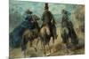 Promenade in the Bois. Dimensions: overall: 19 x 25.5 cm (7 1/2 x 10 1/16 in.). Medium: pen and ...-Constantin Guys-Mounted Poster