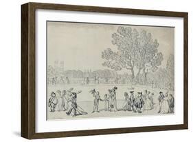 'Promenade in the Green Park, 1808', (1920)-Thomas Rowlandson-Framed Giclee Print