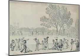 'Promenade in the Green Park, 1808', (1920)-Thomas Rowlandson-Mounted Giclee Print