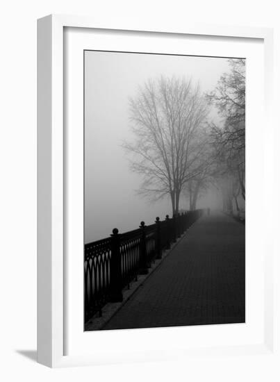 Promenade in the Mist-null-Framed Art Print