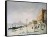 Promenade in Venice-Etienne Leroy-Framed Stretched Canvas