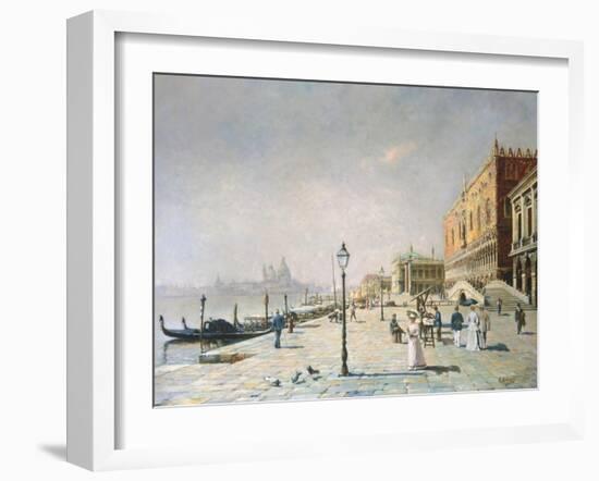 Promenade in Venice-Etienne Leroy-Framed Giclee Print
