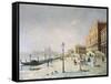 Promenade in Venice-Etienne Leroy-Framed Stretched Canvas