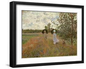 Promenade Near Argenteuil, 1873-Claude Monet-Framed Giclee Print