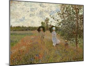 Promenade Near Argenteuil, 1873-Claude Monet-Mounted Giclee Print