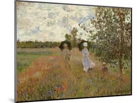 Promenade Near Argenteuil, 1873-Claude Monet-Mounted Giclee Print