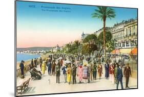 Promenade, Nice, France-null-Mounted Art Print