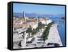 Promenade of the Medieval Town of Trogir, Unesco World Heritage Site, North of Split, Croatia-Richard Ashworth-Framed Stretched Canvas