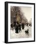 Promenade on a Winter Day, Brussels, 1887-Frans Gaillard-Framed Giclee Print