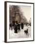 Promenade on a Winter Day, Brussels, 1887-Frans Gaillard-Framed Giclee Print