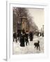 Promenade on a Winter Day, Brussels, 1887-Frans Gaillard-Framed Giclee Print