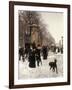 Promenade on a Winter Day, Brussels, 1887-Frans Gaillard-Framed Giclee Print