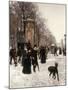 Promenade on a Winter Day, Brussels, 1887-Frans Gaillard-Mounted Giclee Print