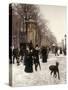 Promenade on a Winter Day, Brussels, 1887-Frans Gaillard-Stretched Canvas