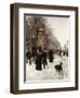 Promenade on a Winter Day, Brussels, 1887-Frans Gaillard-Framed Giclee Print