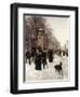 Promenade on a Winter Day, Brussels, 1887-Frans Gaillard-Framed Giclee Print