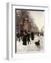 Promenade on a Winter Day, Brussels, 1887-Frans Gaillard-Framed Giclee Print