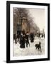 Promenade on a Winter Day, Brussels-Francois Gailliard-Framed Giclee Print