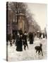 Promenade on a Winter Day, Brussels-Francois Gailliard-Stretched Canvas