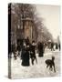 Promenade on a Winter Day, Brussels-Francois Gailliard-Stretched Canvas