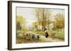 Promenade on an Autumn Day-Marie Francois Firmin-Girard-Framed Giclee Print