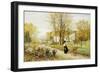 Promenade on an Autumn Day-Marie Francois Firmin-Girard-Framed Giclee Print