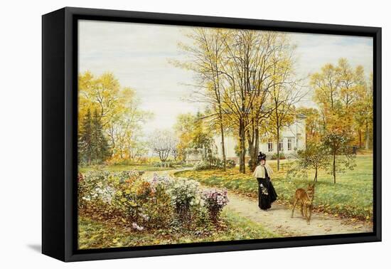 Promenade on an Autumn Day-Marie Francois Firmin-Girard-Framed Stretched Canvas
