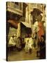 Promenade on an Indian Street-Edwin Lord Weeks-Stretched Canvas