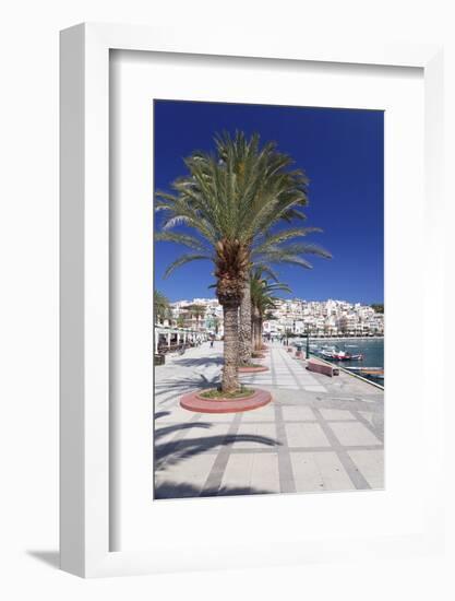 Promenade on Seaside, Sitia, Eastern Crete, Crete, Greek Islands, Greece, Europe-Markus Lange-Framed Photographic Print