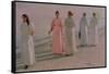 Promenade on the Beach-Michael Peter Ancher-Framed Stretched Canvas