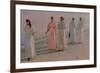 Promenade on the Beach-Michael Peter Ancher-Framed Premium Giclee Print