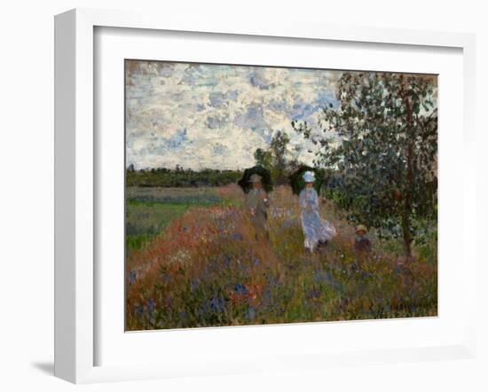 Promenade pres d'Argenteuil, 1873. Canvas,60 x 81 cm Inv.5332.-Claude Monet-Framed Giclee Print