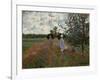 Promenade pres d'Argenteuil, 1873. Canvas,60 x 81 cm Inv.5332.-Claude Monet-Framed Giclee Print