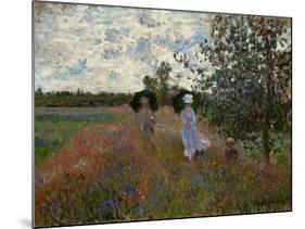 Promenade pres d'Argenteuil, 1873. Canvas,60 x 81 cm Inv.5332.-Claude Monet-Mounted Giclee Print